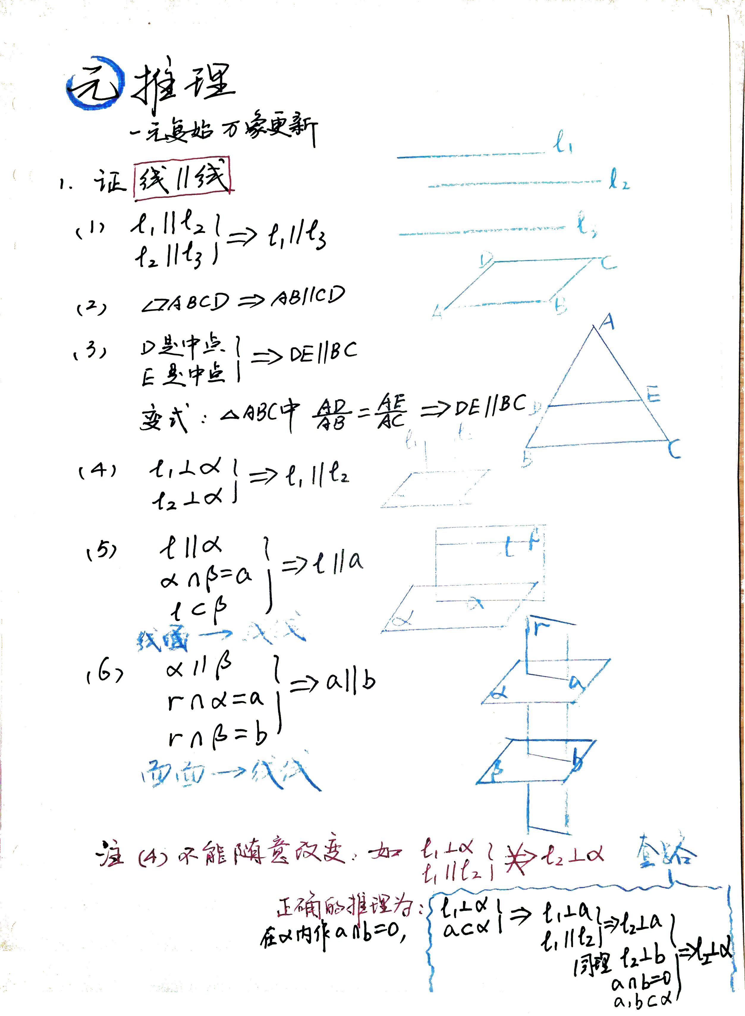 立体几何推理篇